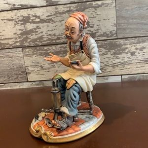 CAPODIMONTE Porcelain figure RARE Cobbler